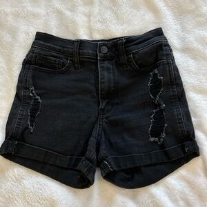 Hollister size 0 Black Distressed Shorts